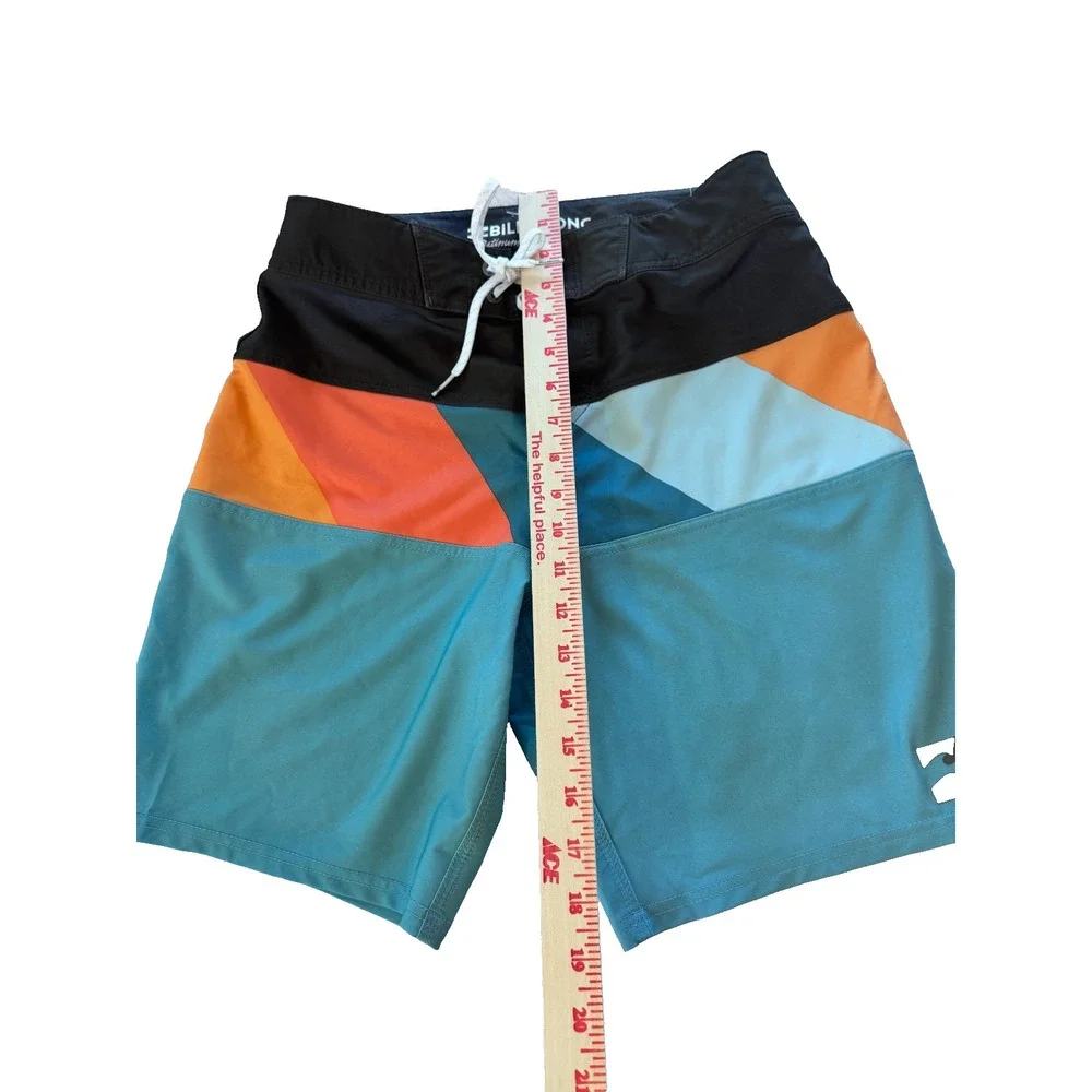 Billabong Mens Tribong Stretch Boardshorts PlatinumX Blue‎ Orange ~ Size 28